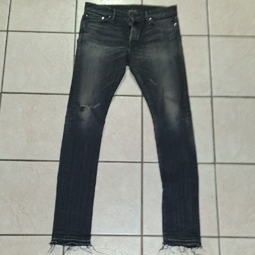 John Elliott Cast 2 Black Distressed Raw Hem For 2026 30w 33inseam Brand Nwot!